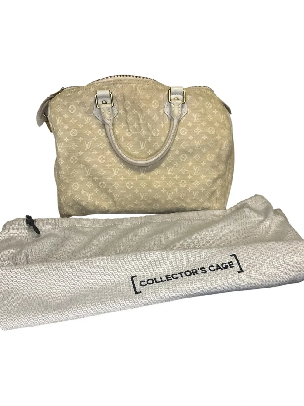 Louis Vuitton 'Lin Linen Monogram Speedy 30' Handbag